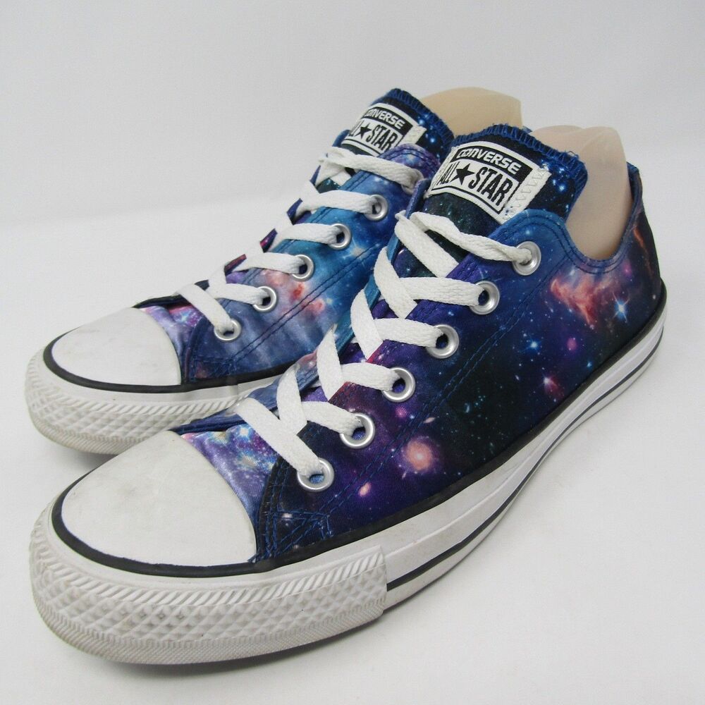 Converse All Star Low Top Sneakers Women's US 9 Galaxy Print Canvas Shoes